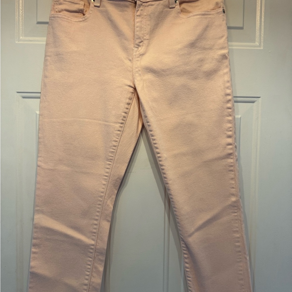 Michael Kors Women's Pale Pink Cropped Jeans